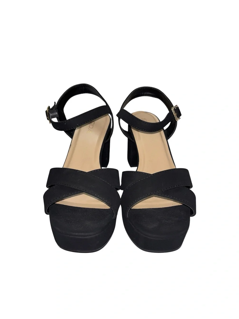 🖤Women’s Black Suede Block Heels Size 10🖤